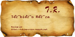 Tóbiás Róza névjegykártya