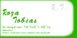 roza tobias business card